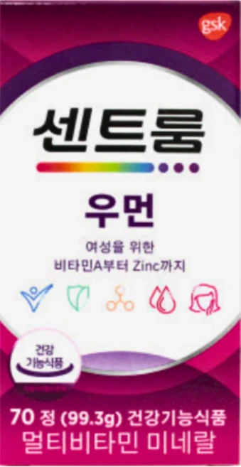 센트룸 멀티 비타민 포 우먼, 70정, 1개 - 쿠팡