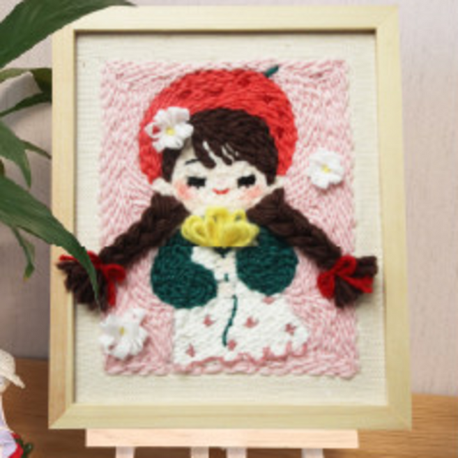 하루클래스 펀치 니들 스킬 자수 BEST 모음, 1개, 딸기 모자