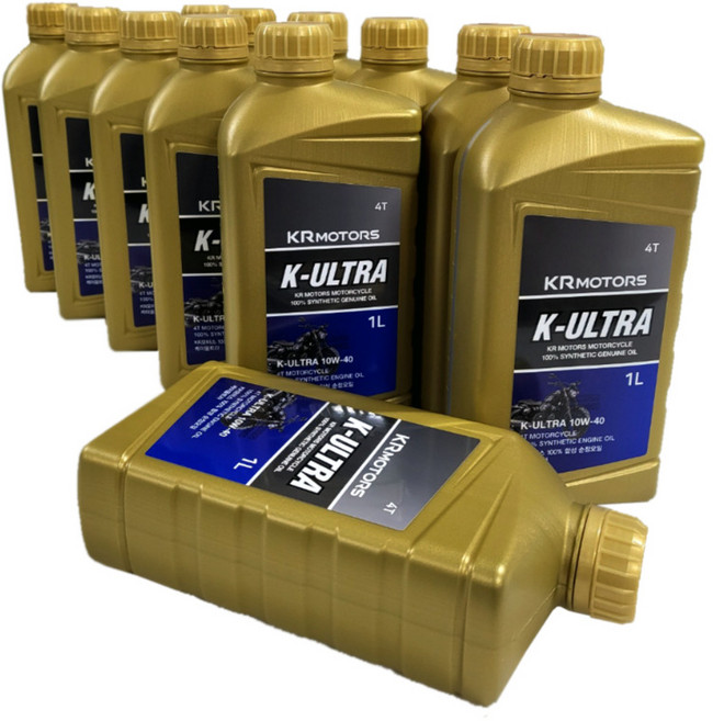 KR모터스 슈퍼커브엔진오일 PCX NMAX 케이울트라 100%합성 순정 10W40 1L, 1개