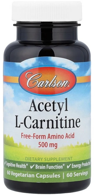 칼슨 아세틸 L 카르니틴 Acetyl L Carnitine 500mg 베지캡슐 60정, 1개 - 쿠팡
