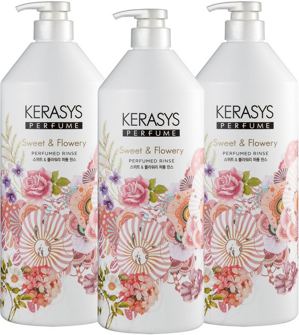 케라시스 퍼퓸 샴푸, 1L, 3개