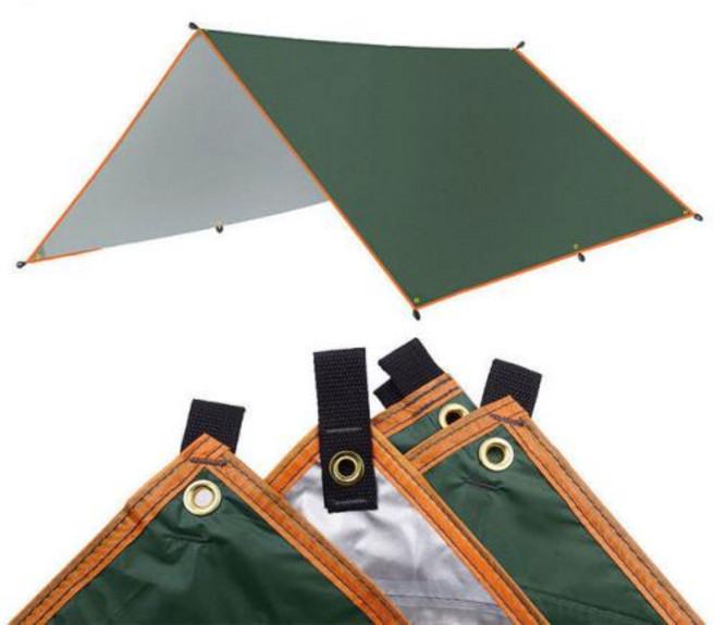 렉타 타프 초경량 방수 텐트 차양 정원 캐노피 야외 캠핑 관광 해변 차양막 5x3m 4x3m 3x3m, 1) Green  3x3m