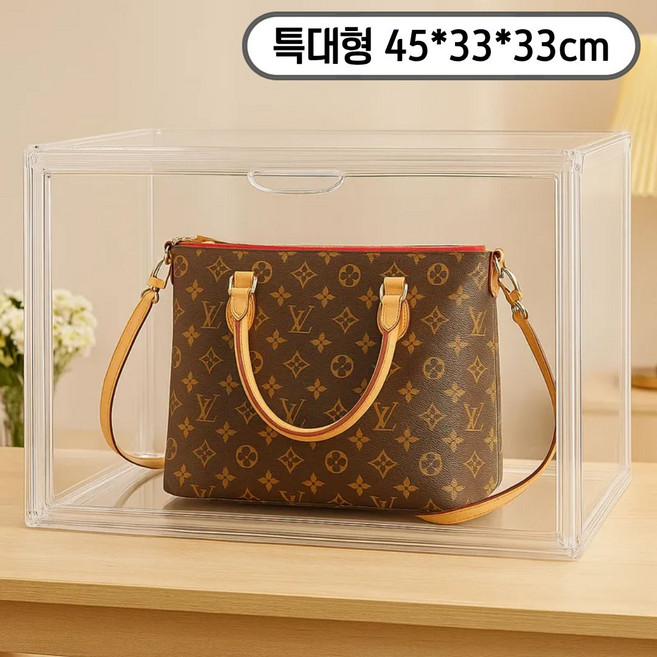 생활해랑 특대형 아크릴 케이스 피규어 가방 보관함, 1개, 투명