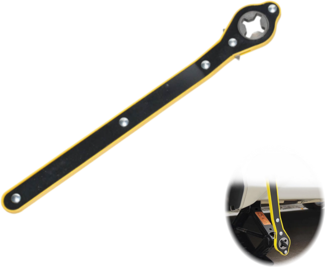 타이어 펑크 교체 자동차 작키 라쳇 핸들 리프팅 리프트 연결대 수동 자키 연결대, 옐로우/블랙, 1개