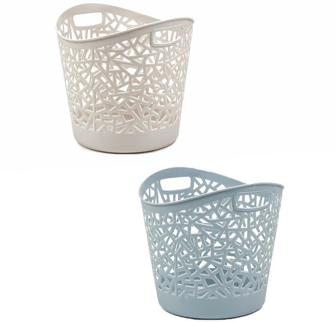 할메이드 모던 대용량 빨래바구니 빨래통 세탁 바구니 특대형 1+1, 베이지+블루