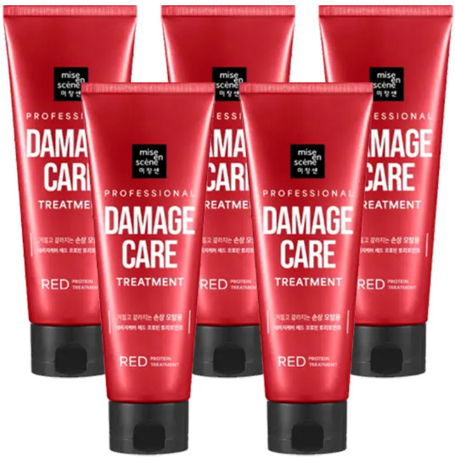 미쟝센 데미지케어 레드 프로틴 트리트먼트, 180ml, 5개