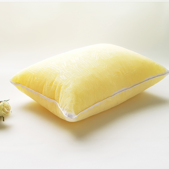 네모라인 국내생산 부드러운(연질) 바이오칩 베개 끈적임 없는 시원한 여름베개, 옐로우