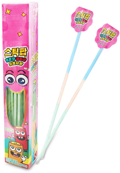 스틱팝 12g x 30개 (1통) 레몬 콜라 오렌지 세가지맛 가루캔디