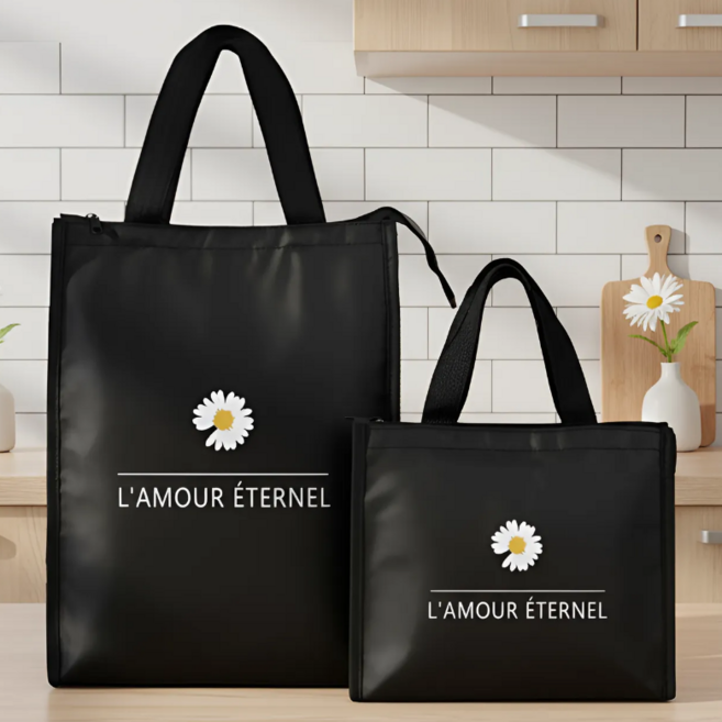 데이더봄 캠핑 피크닉 보온 보냉백 도시락가방, 데이지 x 1세트, 1개