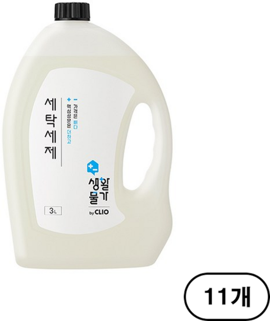 크리오 생활물가 세탁세제 일반드럼겸용, 3L, 11개