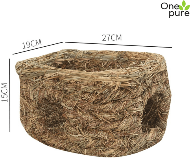 토끼 기니피그 집 햄스터 하우스 가정용 실내, 18.네모난 풀집, 1개