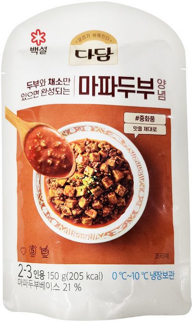 [냉장] CJ 다담 마파두부양념 150g, 1개