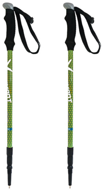 휴몬트 가벼운 두랄루민 7075소재 안티쇽 충격흡수 3단 등산스틱 (2개1세트)-무릎보호 등산 필수품, 그린세트(2개1세트)-에바, 1세트, 그린