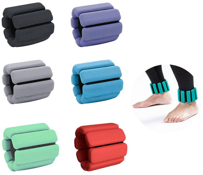 실리콘 중량밴드 손목 발목 모래주머니 2파운드 실리콘중량밴드 헬스소품 발목모래주머니, 블랙(1파운드x2개)