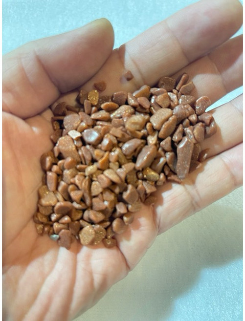 JOSEPH藝品 開運碎石 白水晶 紫水晶 粉晶 金沙石等多款寶石 4-6mm小顆粒 100g, 【金沙石】4-6mm小顆粒/100g