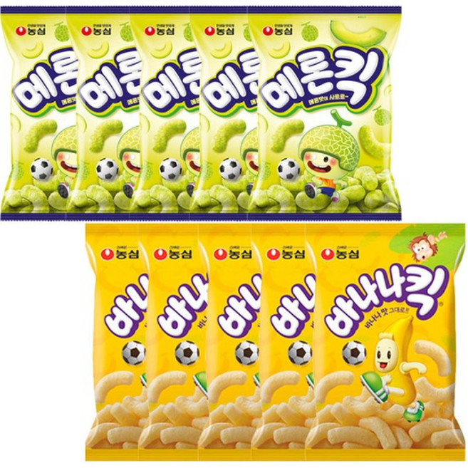 농 심 메론킥 5봉+바나나킥 5봉, 없음, 75g, 1개