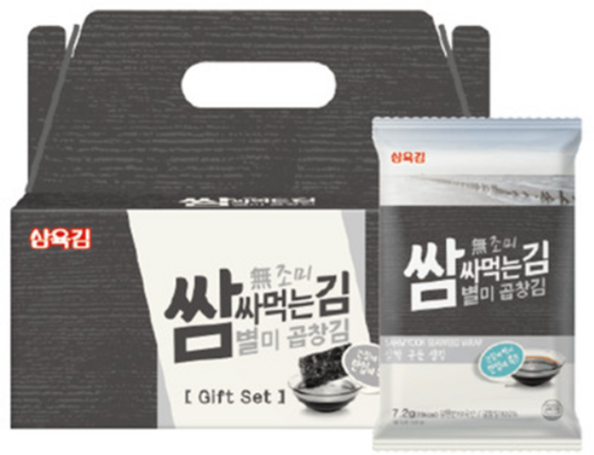 삼육김 쌈싸먹는 별미 곱창김 무조미 10p, 72g, 4세트