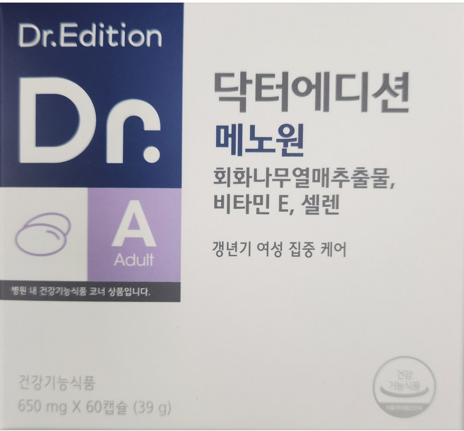 닥터메노원 60캡슐 여성 갱년기 케어 영양제 회화나무열매, 1개, 60정