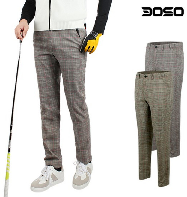 [삼공오공] 골프웨어 남성 겨울 글렌체크 기모 남자 골프바지/KWFS