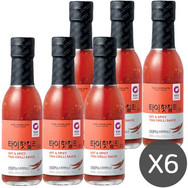 청정원 타이 핫 칠리 소스, 235g, 6개