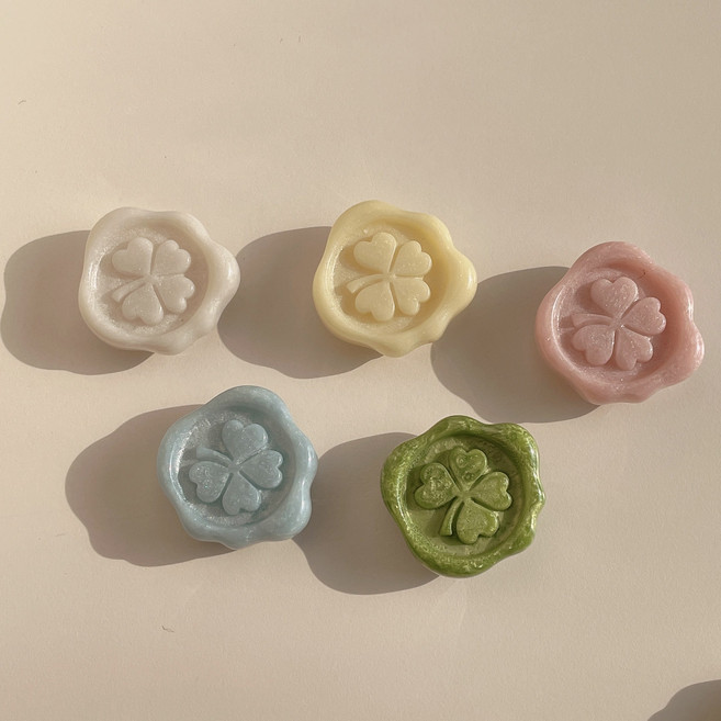 네잎클로버 스탬프 호마이카 스마트톡 (5color), 1개, 핑크 기본