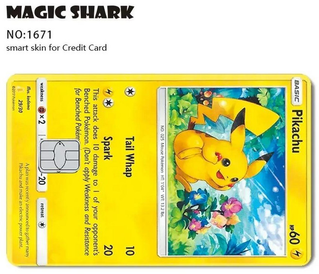 이상해씨 필름 스킨 커버 스티커 직불 카드, B. Small Chip, 12. 1671, 1개