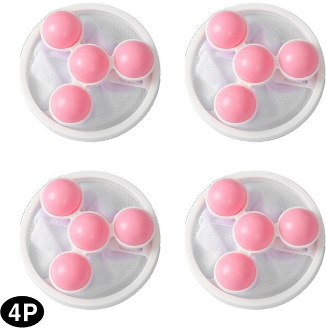 시그무드 버블 먼지 머리카락 회전형 세탁 세탁기 거름망, 4개, 핑크(pink)