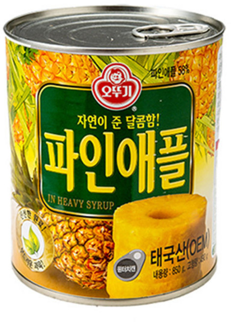 오뚜기 파인애플 통조림 850g, 4개