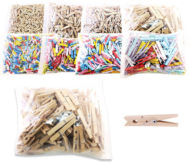 유니아트 나무집게 특대 200p, 원목, 1개