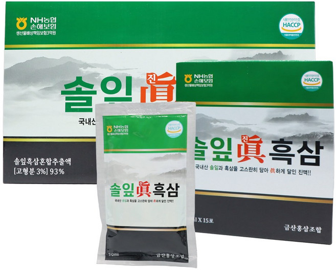 금산홍삼조합 솔잎진흑삼 1BOX[70ml 30포], 30개, 70ml