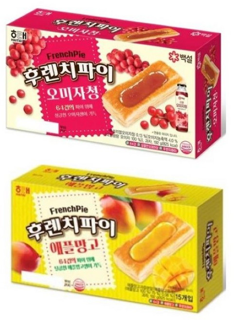 후렌치파이 애플망고 192g + 후렌치파이 오미자청 192g (사탕증정), 384g