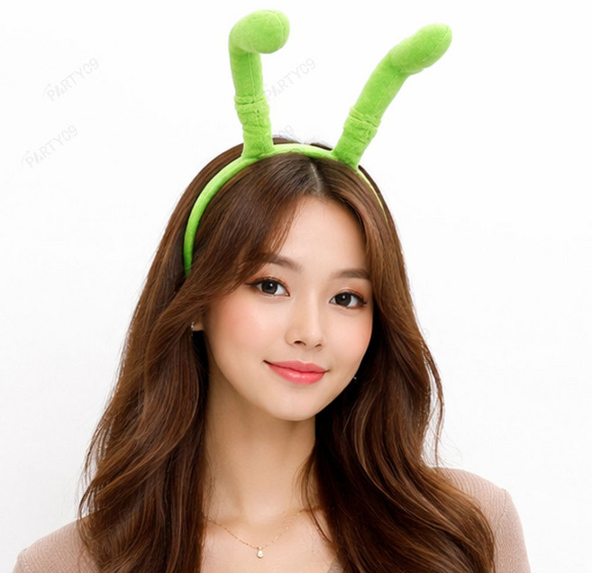 개미 더듬이 머리띠 그린 개미 머리띠 더듬이 곤충 체육대회 응원 파티 행사 축제 할로윈 공연 연극 소품, 단품