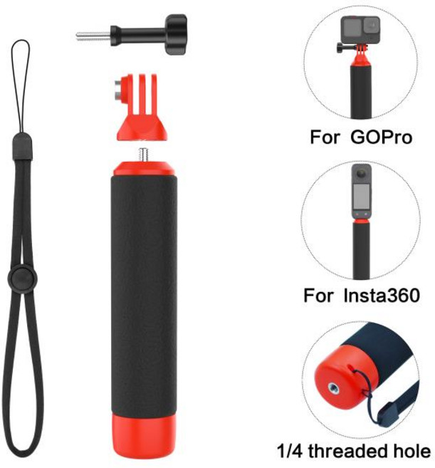DJI Osmo Action 4 3 Insta360 Ace Go3s X4 X3 GoPro 12 11 액션 카메라 액세서리 용 플로팅 부력 스틱 셀, 1개