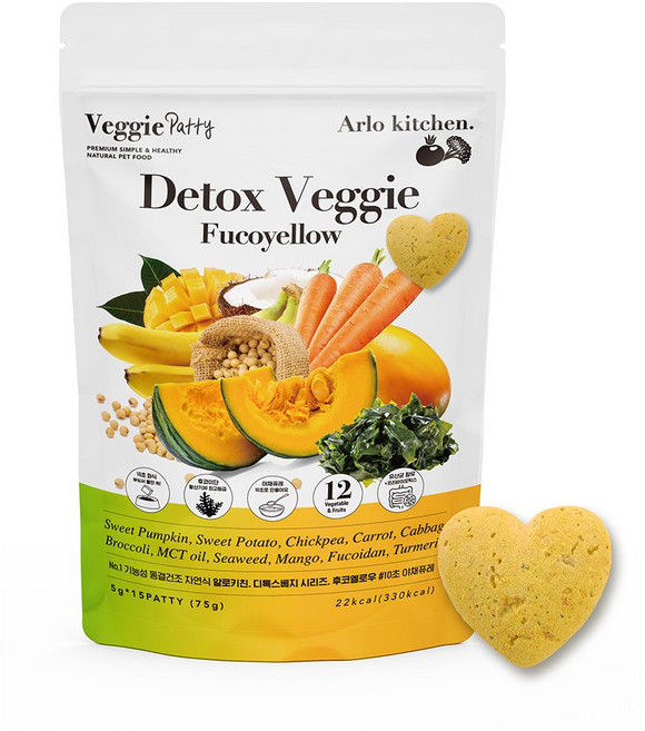 알로키친 강아지 10종 야채와 후코이단 강황 디톡스옐로우 15개입, 15개, 5g