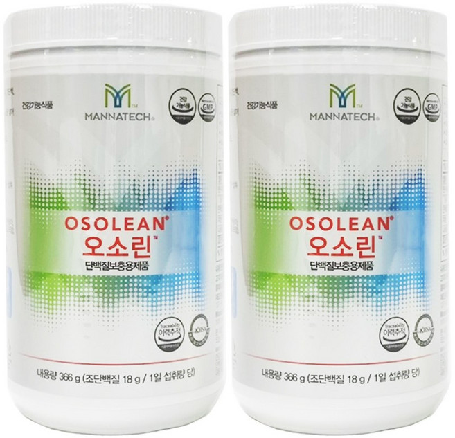 매나테크 오소린 유청단백농축분말99.9%, 2개, 366g