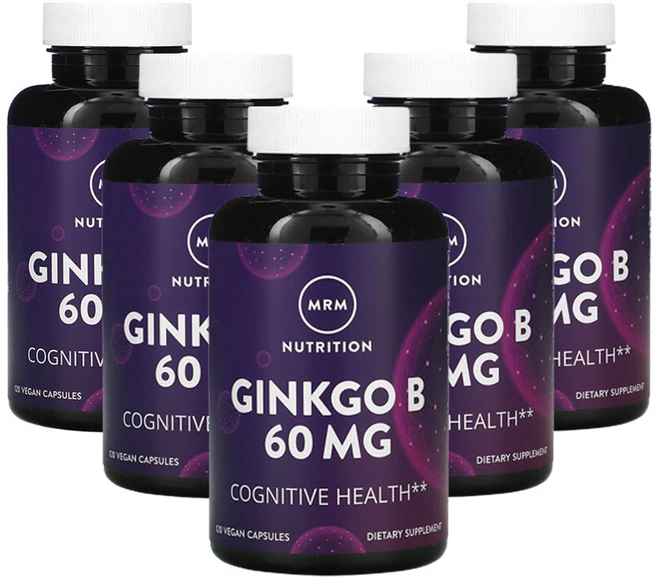 MRM뉴트리션 징코 B 60mg 베지 캡슐 120정, 5개 - 쿠팡