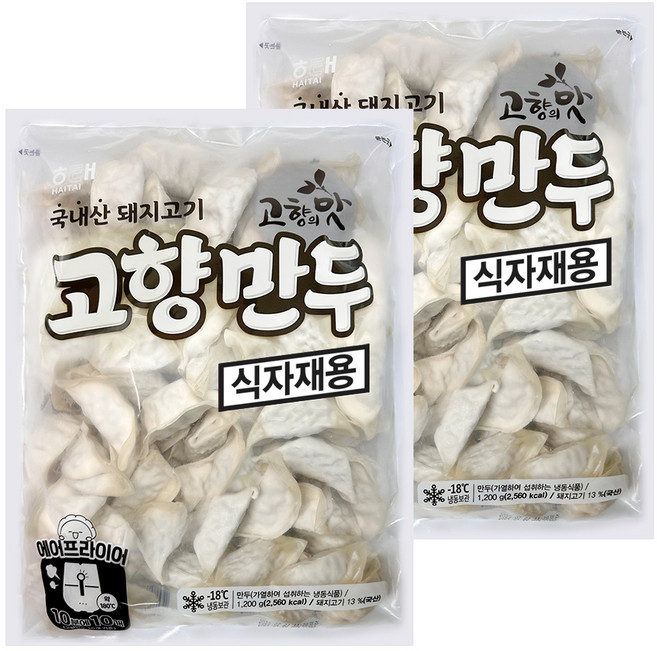 5분마켓 해태 고향만두 1200g 만두전골 군만두, 1.2kg, 2개