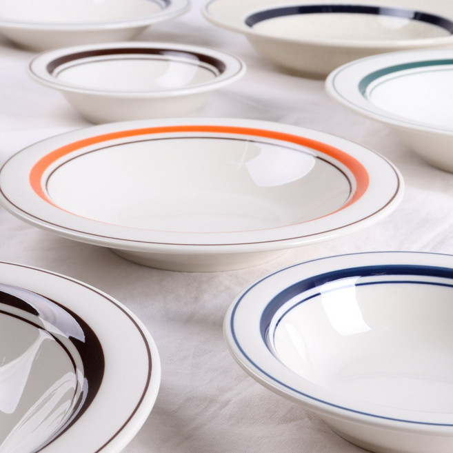 카네수즈 쿠프 볼 요거트 샐러드 파스타 접시 그릇, 1개, 볼L (7 1/2인치 쿠프) 오렌지