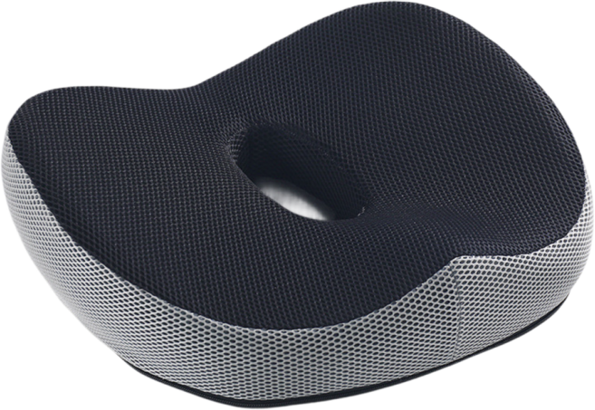 벨라스 인체공학 메모리폼 도넛방석 엉덩이 쿠션, 블랙