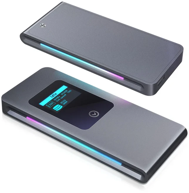 고속 10Gbps 모바일 SSD 박스 RGB 쿨 라이트 효과 NVMe 프로토콜 M2 하드 디스크, 01 NVME-10Gbps