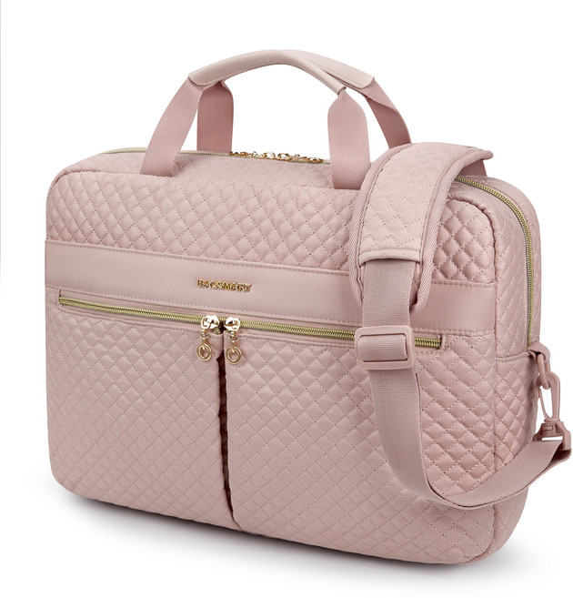 BAGSMART 대용량 노트북 가방 방수 충격흡수 15.6인치 17.3인치 서류 가방, 269핑크, 1개