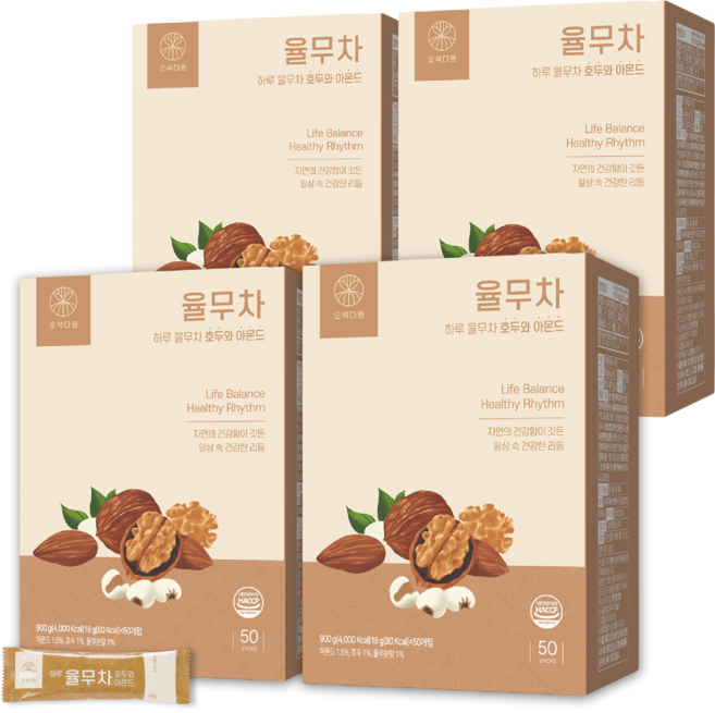 오색다원 하루 율무차, 4개, 50개입, 18g