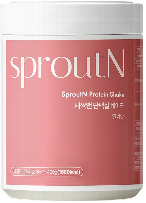 새싹앤 체중조절식 단백질 쉐이크 딸기맛 보틀, 1개, 400g