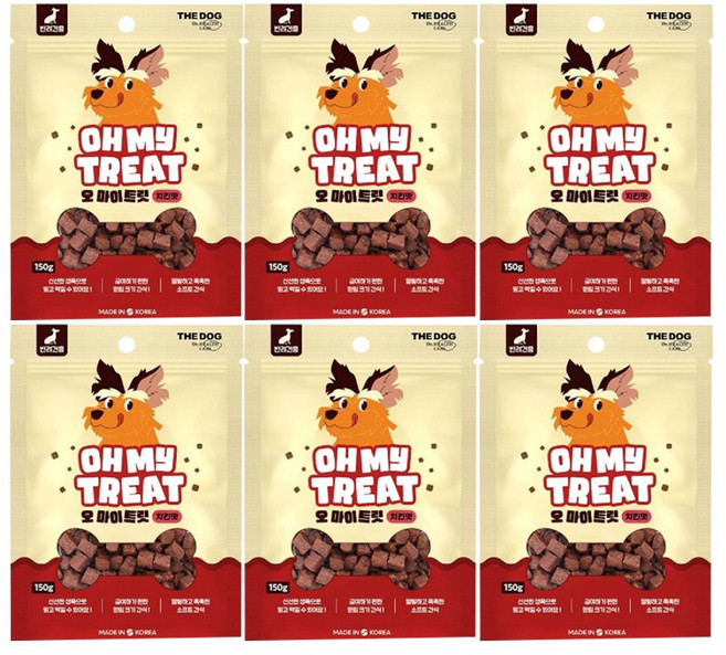 더독 오마이트릿 강아지 간식, 6개