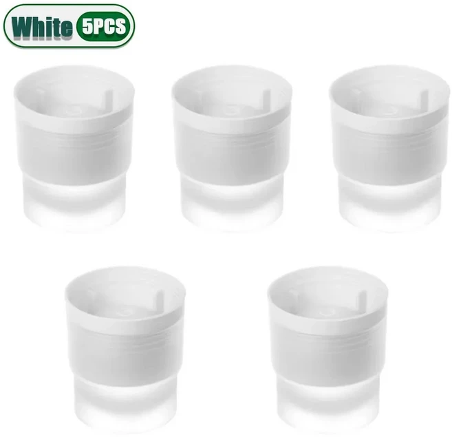 5PCS 대형 실리콘 아이스 볼 몰드 라운드 간편한 큐브 위스키용 부드러운 재사용 메이커, 01 White - 5pcs