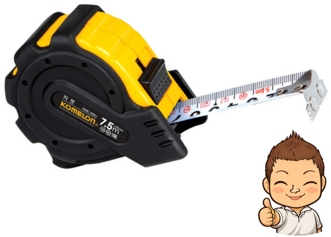 코메론 자켓줄자 7.5m x 2.5mm KMC-25RJ, 1개