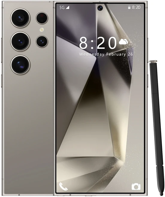 S24 Ultra 스마트폰 안드로이드 6.8인치 8GB RAM 256GB 512GB 1TB ROM 듀얼 SIM 휴대폰 Google Pla, 03 Grey, 01 8GB 256GB