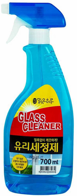 맑은하루 유리 세정제 얼룩없이 깨끗하게 700ml(685630), 700ml, 1개