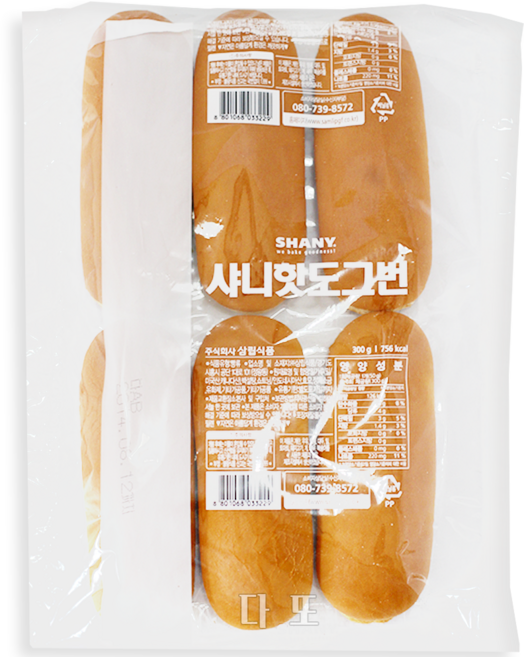 [무료배송]삼립 핫도그번 18개(6입 3봉) 샌드위치 핫도그빵, 300g, 3개