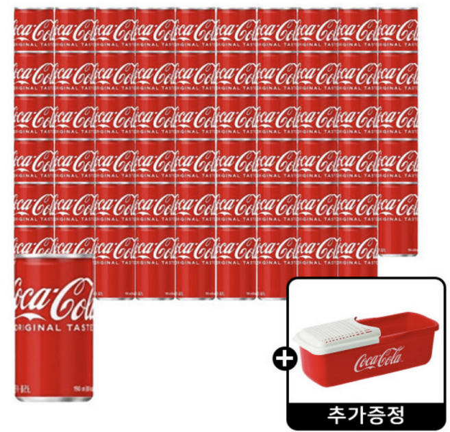 코카콜라 190ml 60캔 증정품 코카콜라 누들쿠커, 60개